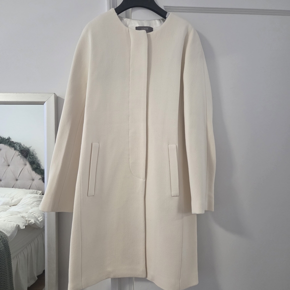 J. Crew Jackets & Blazers - NWOT J. Crew Off-white Women's Collarless Cape Coat
